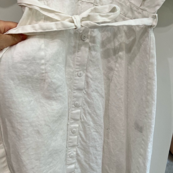 POSSE aus white linen button down dress S - Picture 3 of 6